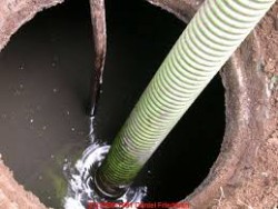 Hose clearing a flooded chamber